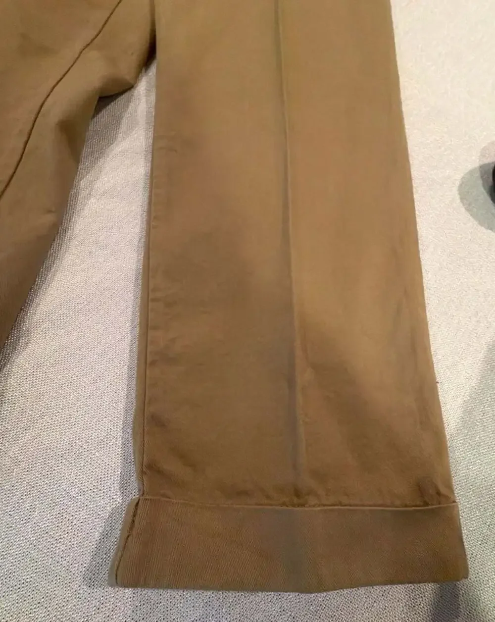 The Kooples Trend Elastic Waist Trousers in Camel size 52 US large (L/XL) flat f